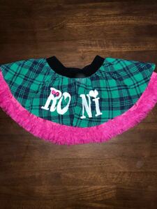 [RONI|roni.] мини-юбка юбка-клеш размер S 100~110. передний и задний (до и после) б/у зеленый × розовый 