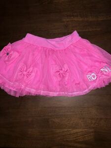 [RONI|roni.] miniskirt flared skirt size S 100~110. rom and rear (before and after) used pink chu- ruby ju- attaching 