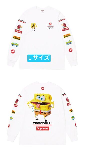 Supreme x SpongeBob Castelli Racing L/S Tee "White"