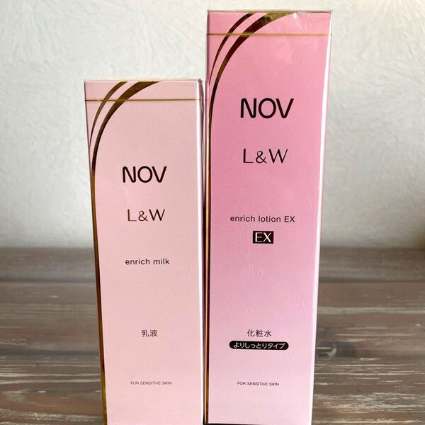 NOV L&W ノブ エンリッチローションEX エンリッチミルク 化粧水 乳液 2本セット 新品未開封 最安値