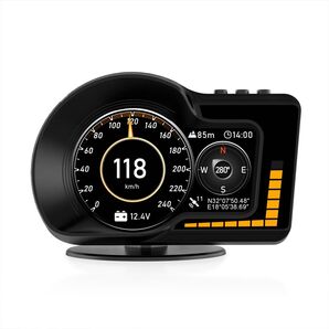 ヘッドアップディスプレイ スピードメーター 追加メーター HUD GPS/OBD2モード 全車種対応 多機能 ライト変換