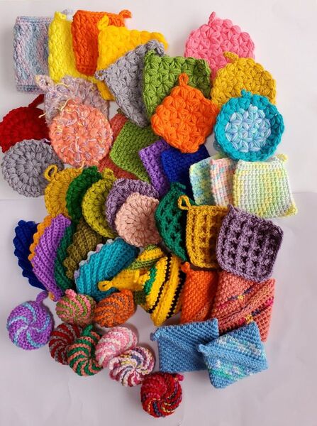 ハンドメイド アクリルたわし 50個