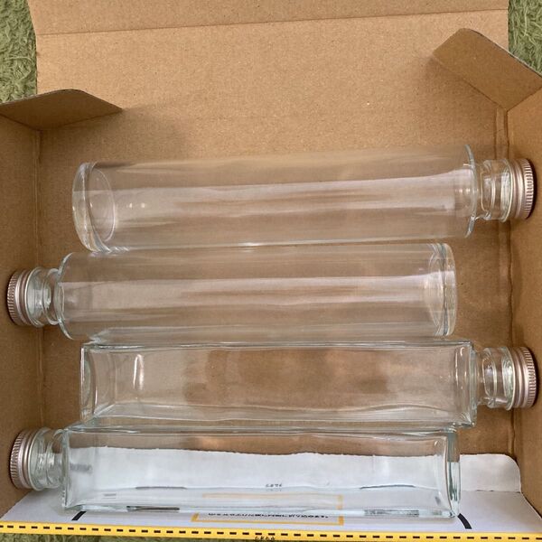 ハーバリウム瓶、丸瓶200ml 4本セット