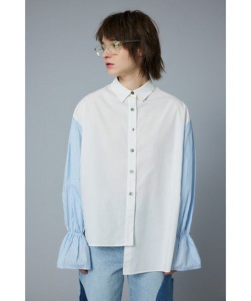 新品 HeRIN.CYE Frill asymmetry shirt