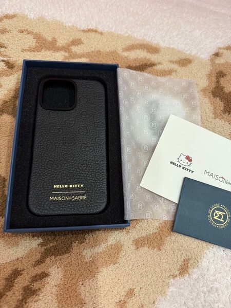 iPhone 16promax メゾンドサブレ キティコラボ 限定品 スマホケース レザー Case