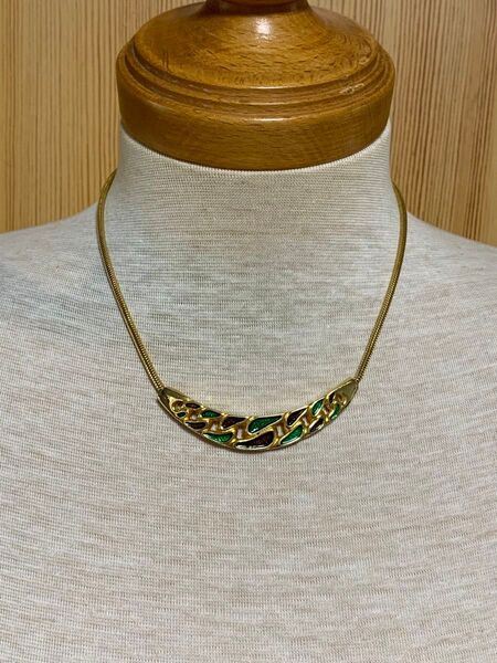 イミテーション 七宝風ゴールドネックレス チェーン アクセサリー