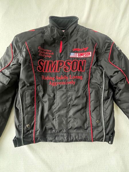 送料込み!SIMPSON シンプソンのLサイズライディングジャケット美品!! SIMPSON シンプソン ライダースジャケット