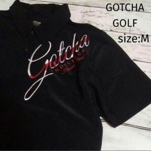ガッチャゴルフ 半袖 M メンズ ゴルフウェア 刺繍 GOTCHA GOLF