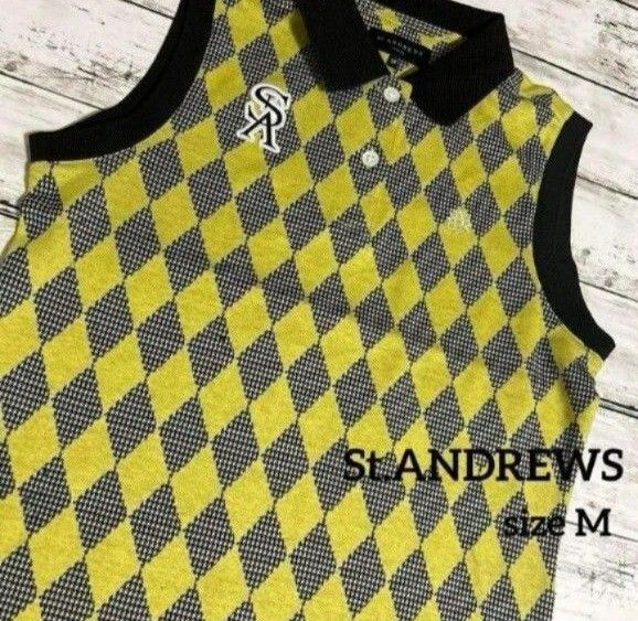 セントアンドリュース ノースリーブ M ポロシャツ St.ANDREWS