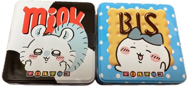 新品 ちいかわ チロルチョコ缶 モモンガ ハチワレ 缶