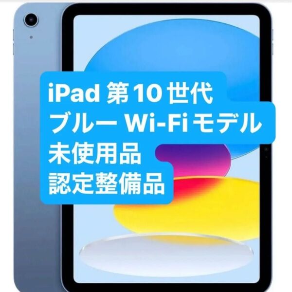 iPad 10.9インチ WiFi 64GB ブルー 2022年モデル Apple公式の正規認定製備品