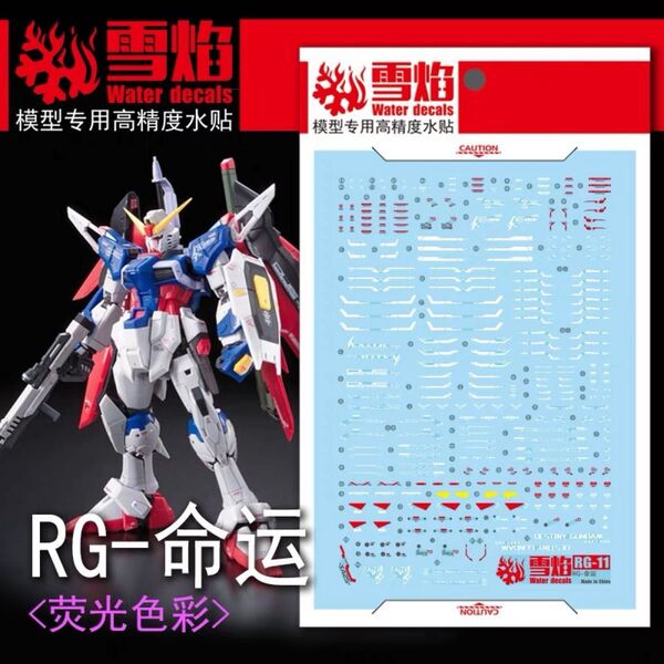 RGデスティニーガンダム用水転写式デカール 他社製 ガンダム ガンプラ プラモデル