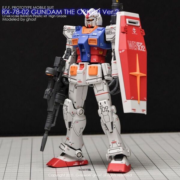 HG 1/144 THE ORIGIN RX-78-02 ガンダム用水転写式デカール 炎社製 ガンダム ガンプラ プラモデル