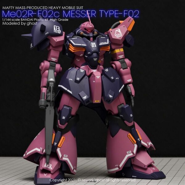 HGUC 1/144 メッサーF02指揮官機 用水転写式デカール他社製 ガンダム ガンプラ プラモデル