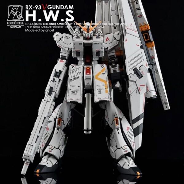 RG ニューガンダムνガンダム用HWS拡張セット 用蛍光水転写式デカール炎社製 ガンプラ プラモデル