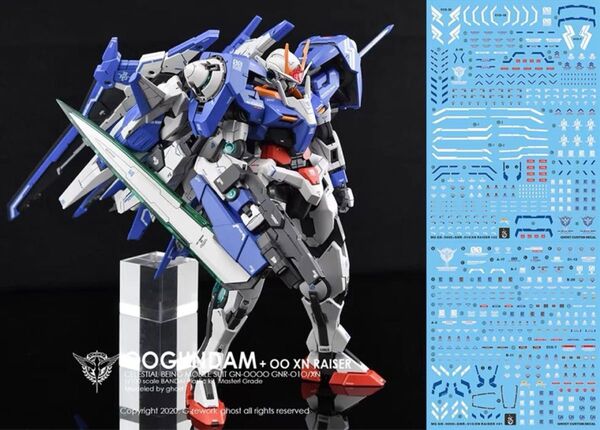 MG 1/100 ダブルオーザンライザー用水転写式デカール 他社製 ガンダム ガンプラ プラモデル