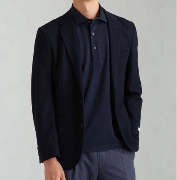 【新品】green label relaxing ハニカムジャージ2Bジャケット ネイビー 44 UNITED ARROWS