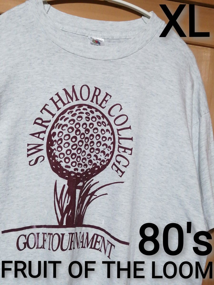 80年代　FRUIT OF THE LOOM　XLサイズ　コットンTシャツ