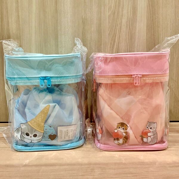 mofusand モフサンド巾着つき ショルダーバッグピンクブルー2種セット まとめ売り
