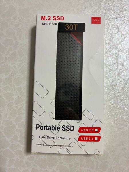 30TB SSD 未使用 USB Type-CケーブルとUSB Type-A変換アダプタ付き