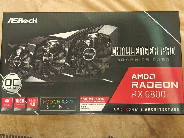 ASRock グラフィックボード RX 6800 Challenger Pro 16G OC AMD Radeon