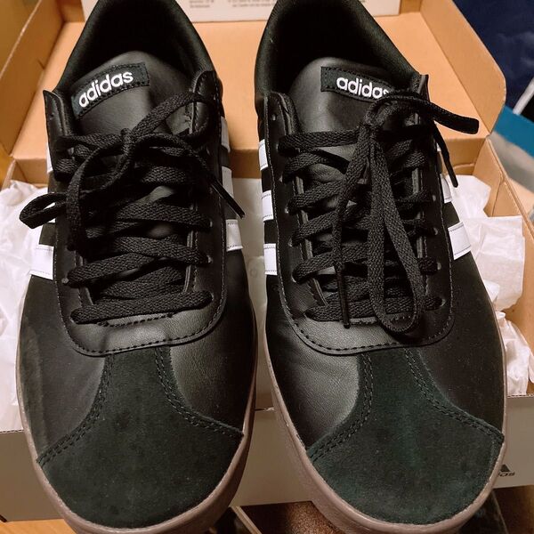 アディダス VL コート ベース VL COURT BASE adidas スニーカー ブラック 28cm サンバ 似