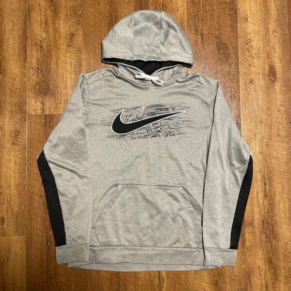 NIKE ナイキ スウェットパーカー フーディー トップス パーカー プルオーバーグレースウォッシュ刺繍ロゴメンズ Mサイズ