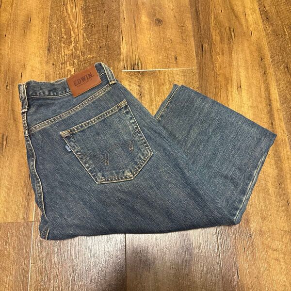 00s EDWIN デニムパンツ ジーンズ 古着 デニム ジーパン アメカジワイドバギーインディゴブルーメンズ LーXLサイズ