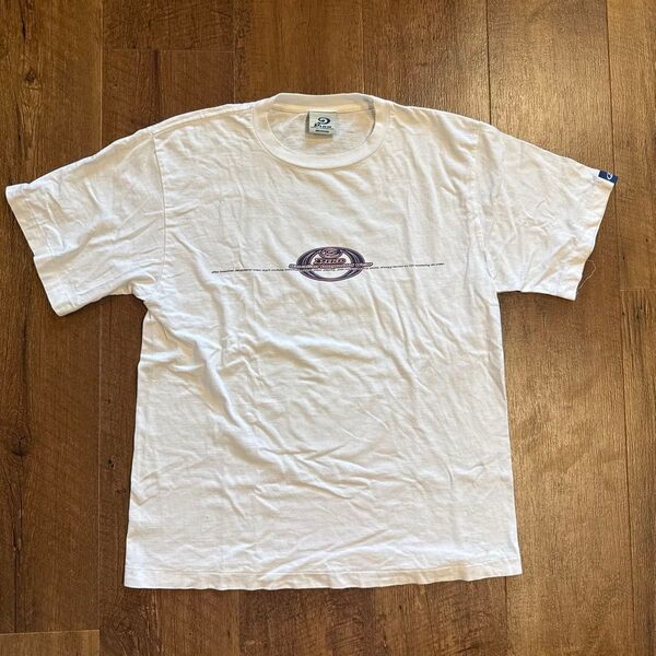 y2k 90s PIKOシングルステッチ 半袖Tシャツ 白 ホワイト Tシャツ 古着プリントワンポイントバッグサーファーメンズ M