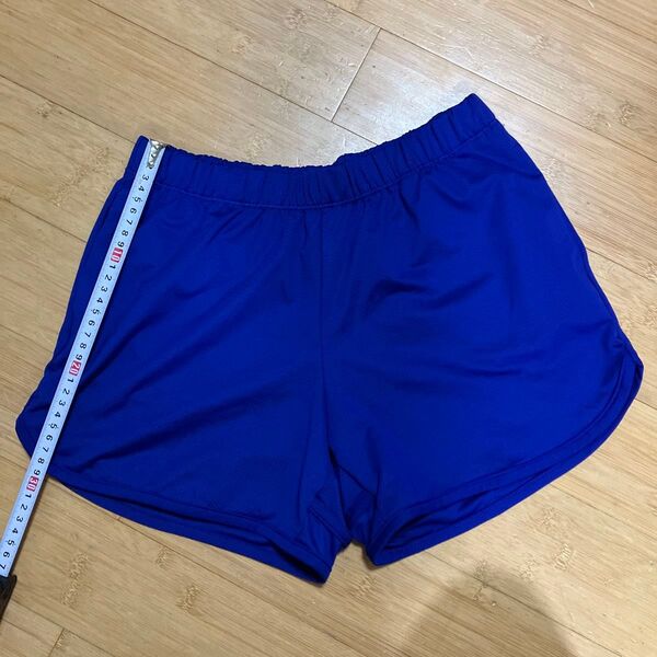 ジーユースポーツ ショートパンツ レディースM 美品 ブルー スポーツウェア ランニング ヨガ GU