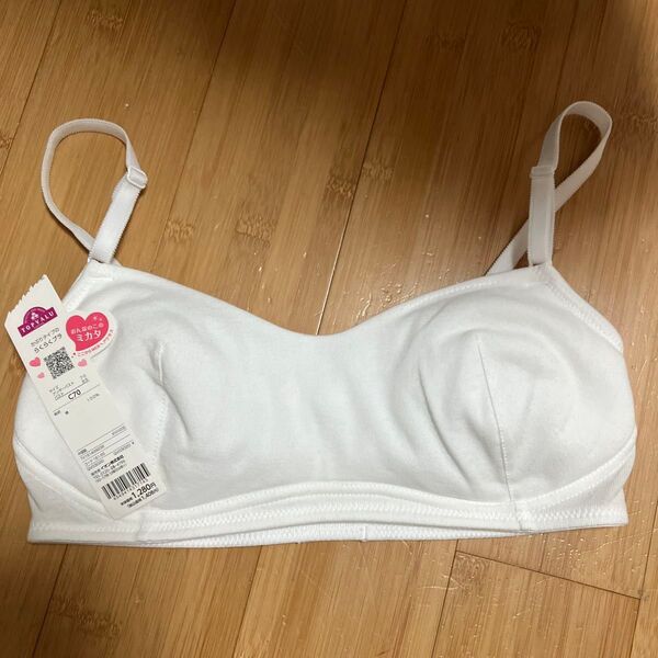 ジュニアブラ C70 トップバリュ ホワイト ハーフトップ 未使用品 女の子 肌着 インナー