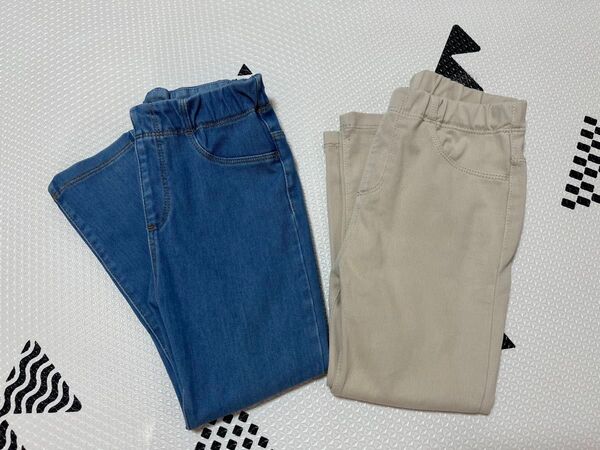 無印良品 100cm ボトムス2本セット ストレッチパンツ パンツ