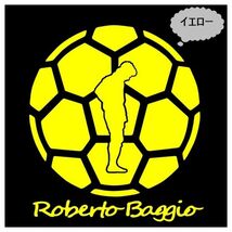 ★千円以上送料0★10cm【ロベルト・バッジョA】Roberto baggio フットサル、フットボール、ワールドカップ、オリジナルステッカー(3)(0)_画像2