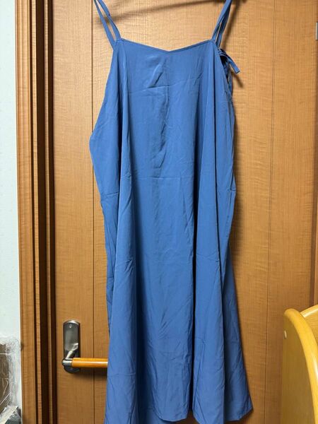 キャミソールワンピース くすみブルー しまむら Lサイズ