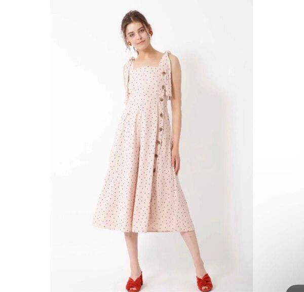 ジルバイジルスチュアート カフィドットサロペット ピンク JILL STUART
