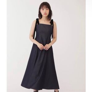 JILL by JILLSTUARTショルダーリボンキャミワンピース インディゴ