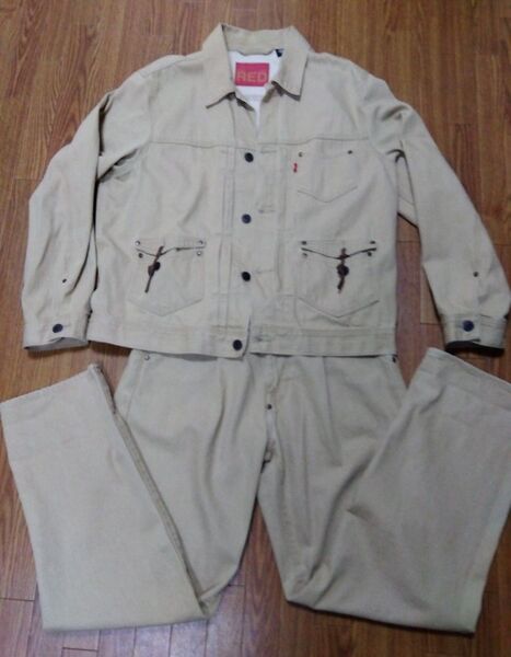 Levi's RED リーバイス レッド セットアップ デニム ベージュ