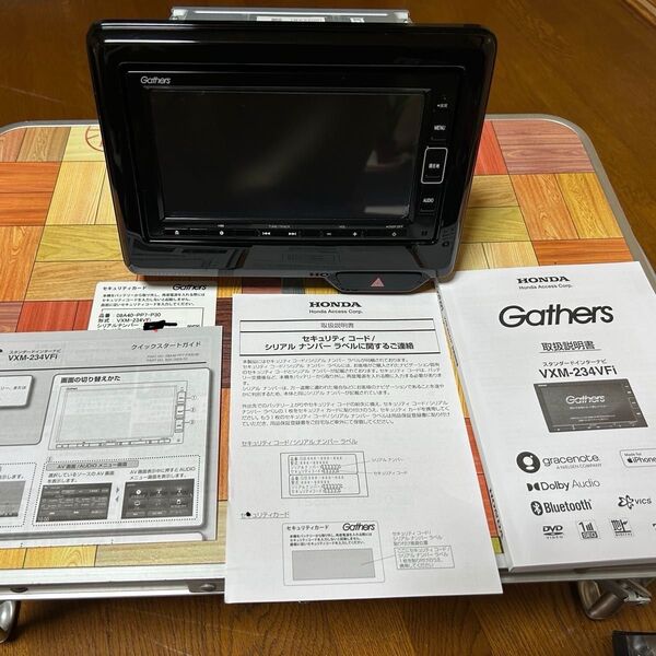 Gathers ホンダ純正 カーナビ N-BOX ギャザズ ナビVXM-234VFi 美品 ケンウッド製地デジメモリーナビ