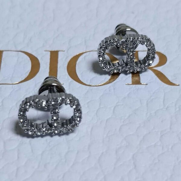 Clair D Lune ピアス メタル & クリスタル dior シルバー