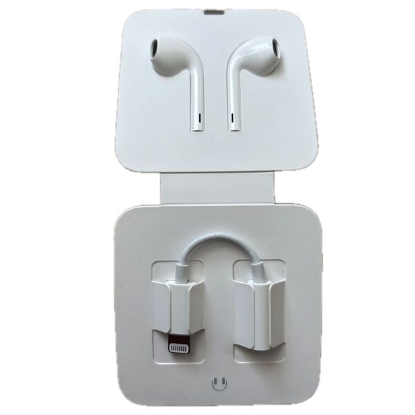 iPhone 純正 イヤホン 変換ケーブル付き lightning アップル 付属品 未使用 ライトニング 有線