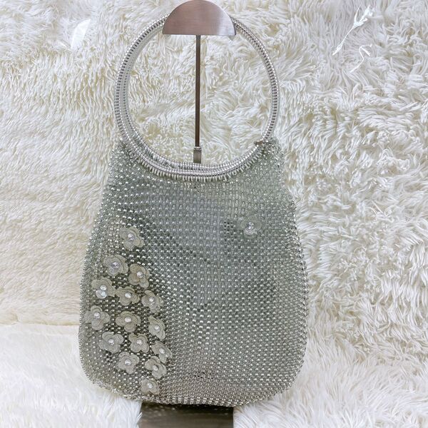 美品 ANTEPRIMA 風 アンテプリマ ワイヤーバック 花モチーフ シルバー