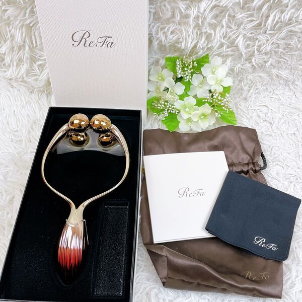 美品 ReFa リファ ダブルレイ 美顔ローラー レッド MTG