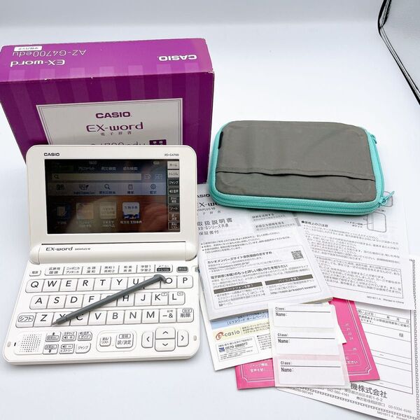 CASIO カシオ EX-word XD-G4700 電子辞書 学生モデル 白