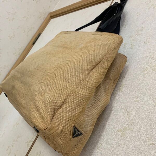 プラダ★PRADA キャンバスバッグ★ハンドバッグ★トートバッグ★ショルダーバッグ 肩掛け★A4入ります