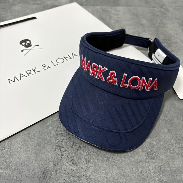 【新品】マークアンドロナ MARK&LONA サンバイザー ネイビー