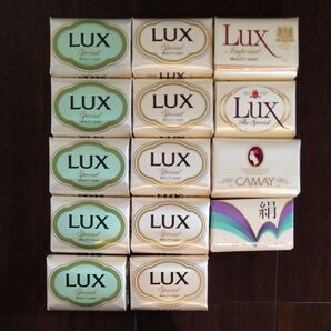 LUXなど石鹸14個まとめ売り グリーン ラックス 絹 キャメイ
