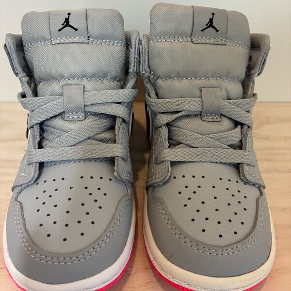 NIKE JORDAN 1 MID TD WOLF GREY PINK 13cm