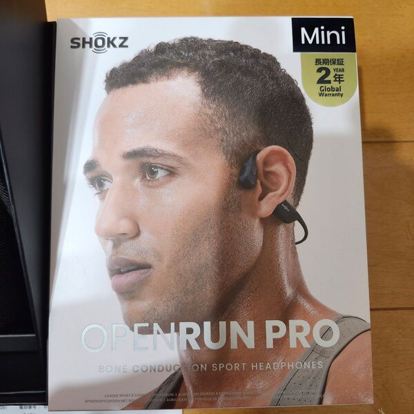 美品 SHOKZ ブルートゥースイヤホン OpenRun Pro Mini ブラック SKZ-EP-000014マイク対応骨伝導