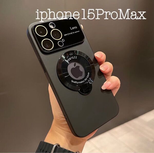 iphone15ProMax スマホケース TPU カバー レンズ保護カバー 黒 ブラック
