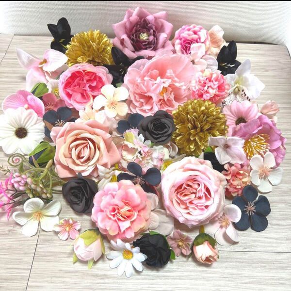NO0424-02 造花 花材 花 パーツ 素材 セット 花 アーティフィシャルフラワー ハンドメイド 母の日 リース 材料
